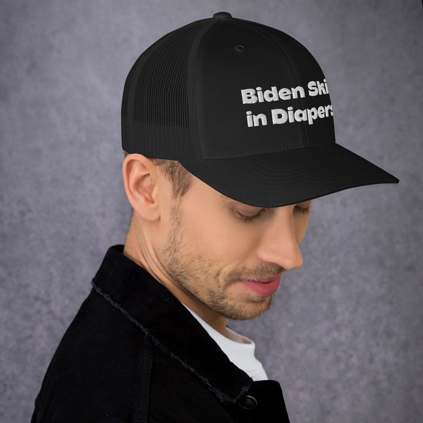 Biden Skis in Diapers Trucker Cap