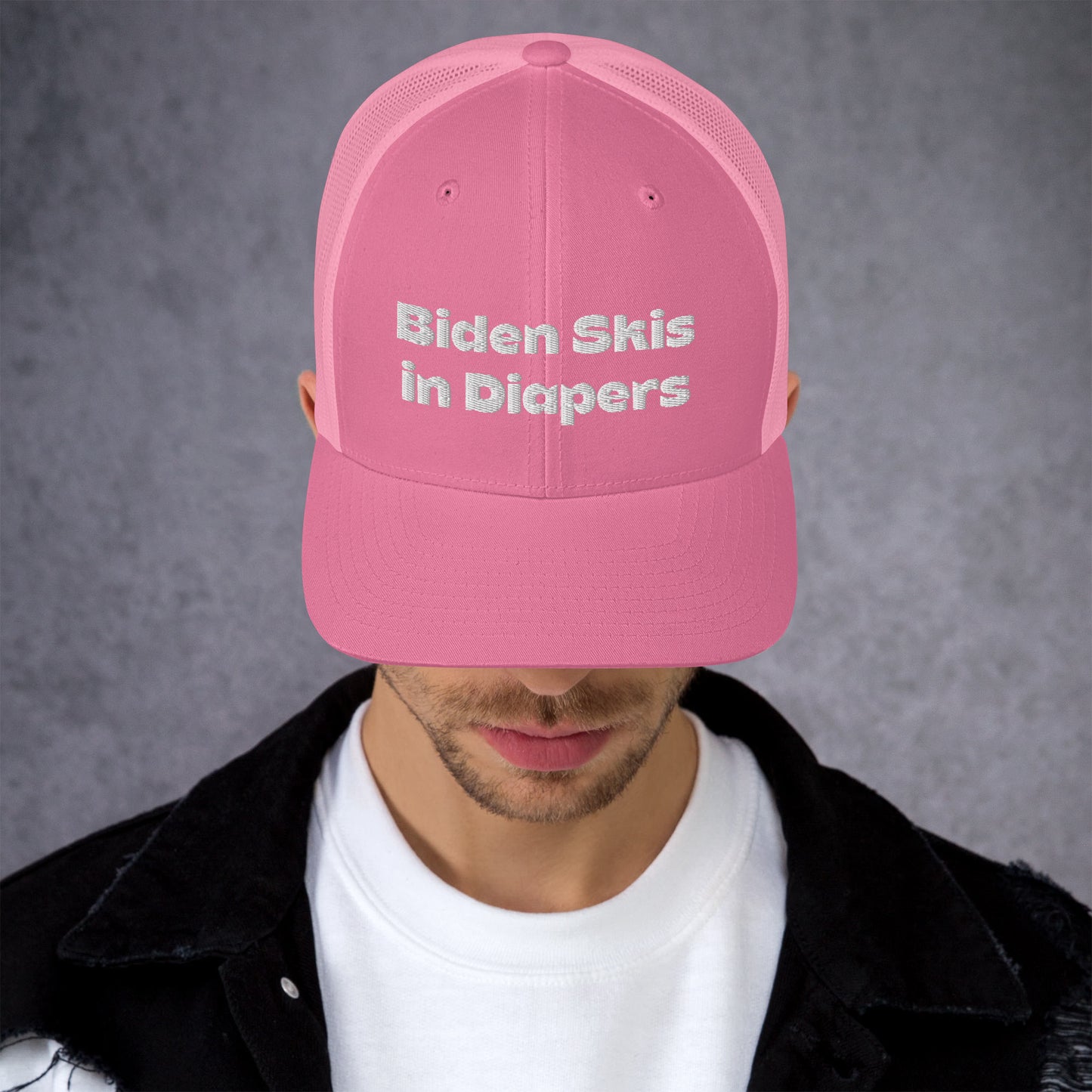 Biden Skis in Diapers Trucker Cap