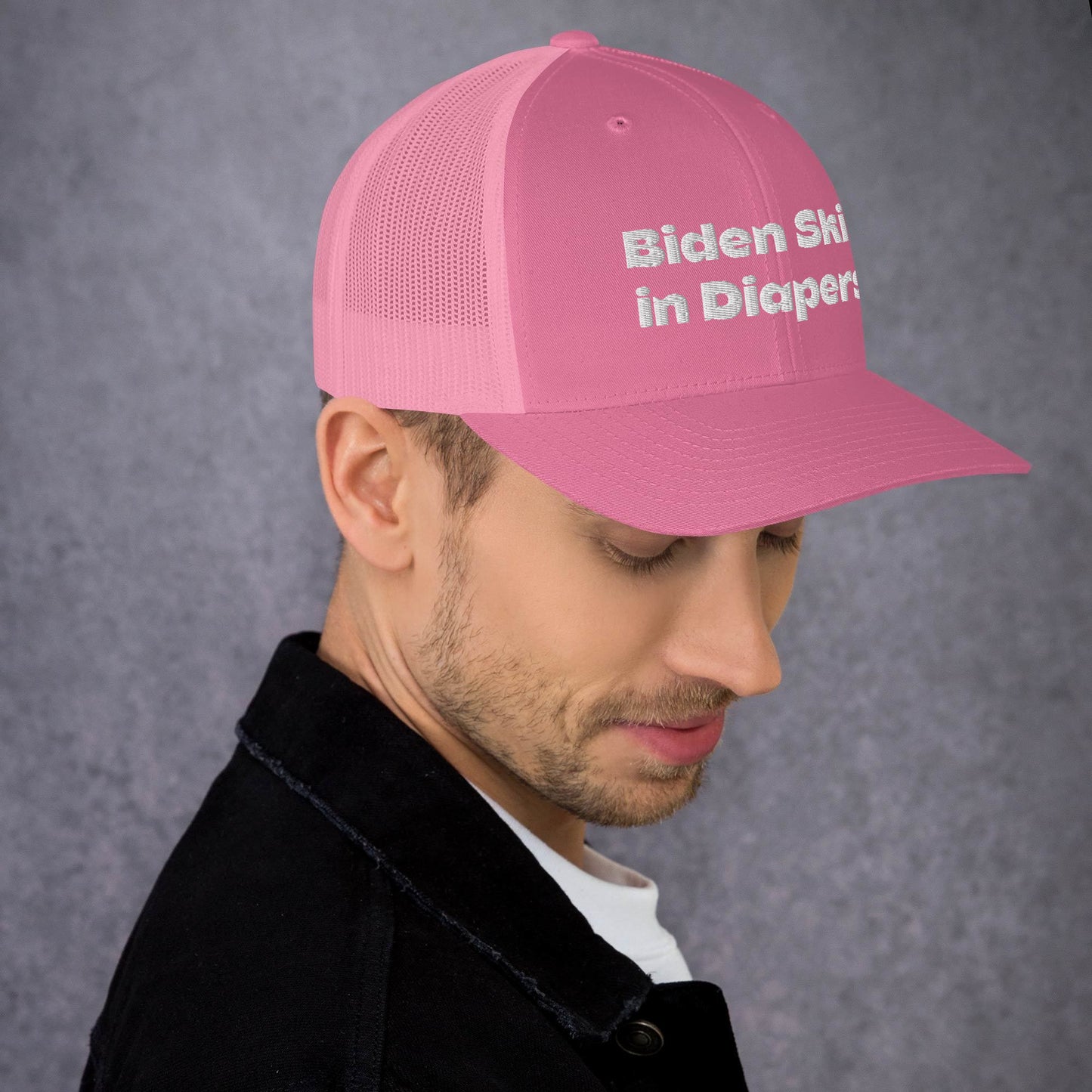 Biden Skis in Diapers Trucker Cap